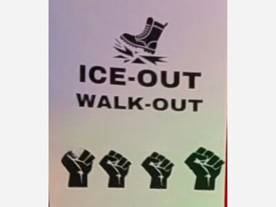 Saline High School Students organize double ICE-OUT WALK-OUT